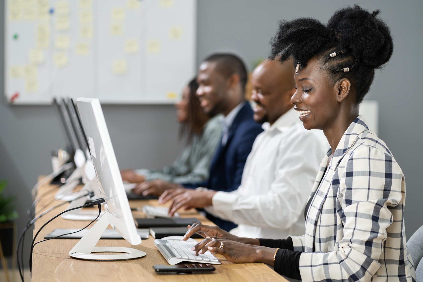 African American Customer Call Center Agent